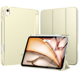 Moko Không Khí Vỏ Ốp ipad 11 Inch Trường Hợp M3/M2 2025/2024 iPad Không Khí 5th/4th Gen 10.9 Inch Trường Hợp 2022/2020 Với hộp đựng bút chì mềm mỏng Bìa Trọng Lượng Nhẹ Trifold Bìa