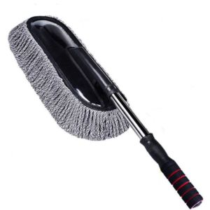 Chổi lau rửa xe ô tô sợi dầu LOẠI DẸT - Cán có thể kéo dài