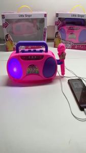Kids Karaoke Machine Microphone Music Instrument Toy with Light for Indoor & Outdoor Travel Educational Gift for Girls & Boys2026