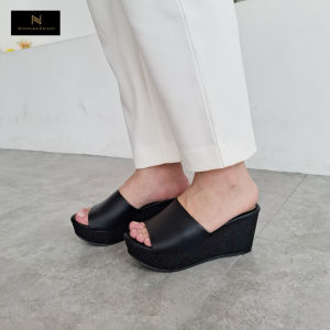 Nicholas Edison Wedge Anika Sandal Wedges Slip On Glitter Terbaru
