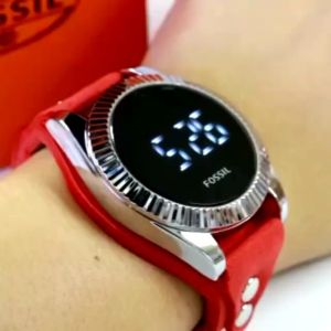 Jam Tangan Wanita/Cewek Fss Led Watch Tali Kulit