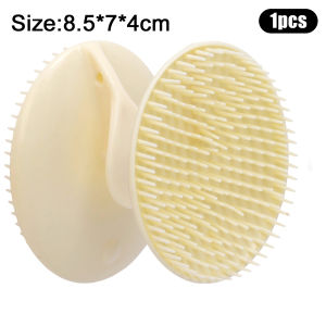 Silicone Shampoo Brush Scalp Massage Brush Head Washing Comb Long Handle Hair Massager Bath Brush Body Scrubber Hair Accessories