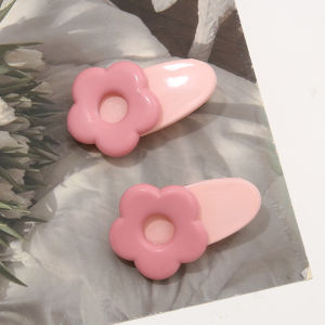 4cm 2pcs/bag New Acrylic Flower Sweet Small Fresh Bangs Side Clip Headwear
