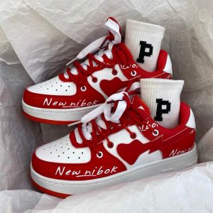 ali9ins Internet Celebrity Couples Fashion Shoes Zodiac Anniversary Year Red Niche Love Casual Sneakers chic Fried Street R German Training Shoes