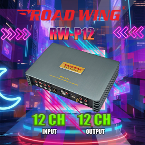 ROAD WING RW-P12 31EQ 12CH DSP Amplifier High-Level 12 IN 12 OUT 12×60W Max Bluetooth 5.0 Auto Impedance Optical Coaxial USB For Proton Perodua Ready Stock