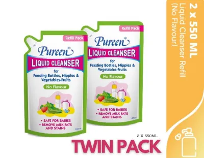 Pureen Liquid Cleanser Twin Pack Pouch (No Flavour) Special Promotion 2x550ml
