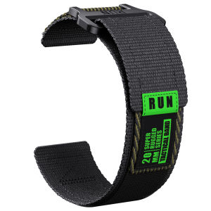 Zenia 20mm Premium Nylon Watch Strap for Garmin Vivoactive 6 5 3 Music Forerunner 70 170 165 55 245 645 570 42mm - Breathable Sport Band for Approach J1 S12 S40 S42 S44 S50 Venu SQ 2 SQ2 D2 Air X10 Amazfit GTS Bip Active Haylou RS4 Plus Accessories