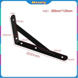 Masely Heavy Duty Shelf Bracket Wall Mount 90° Brackets for Floating Shelf