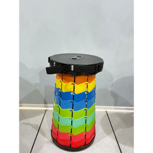 KURSI LIPAT BULAT PORTABLE OUTDOOR KUSI LIPAT CAMPING PORTABLE / BANGKU LIPAT BULAT RAINBOW GUNUNG PORTABLE / KURSI LIPAT CAMPING / KURSI PLASTIK PANCING MANCING / KURSI TEMPAT DUDUK CAMPING- DELICHAIR