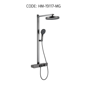 HEMOS BATHROOM FAUCET 3 MODE STEEL MIXER RAIN SHOWER SETS SET MANDIAN HM-19117-MG