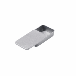 MP0Y Metal Rectangular Sliding Lid Tin Box Multi Size Small Size Push-Pull Tin Box Hinged Containers Slide Top Empty Tin Box Candy Storage