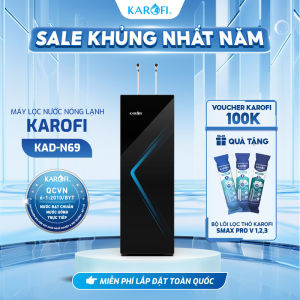 [Tặng Bộ lõi lọc thô Karofi Smax Pro V 123] Máy lọc nước nóng lạnh 10 lõi lọc Hydrogen máy lọc nước gia đình 2 vòi 2022 N69 màng RO Mỹ