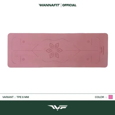 WANNAFIT Matras Yoga TPE 6mm | Free Tas Mat Pilates Tebal Elastis Senam Aerobic | Alat Olahraga Rumah