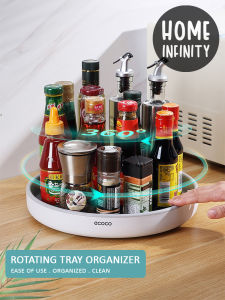 ECOCO ROTATING SPICE TRAY - STORAGE/ORGANIZER/TRAY/HOLDER/SPICE/RACK/SPACE SAVER/MODERN/STYLISH/KITCHEN/ACCESSORIES