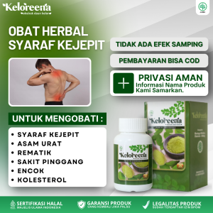Obat Syaraf Kejepit Asam Urat Rematik Sakit Pinggang Sampai Kaki Encok Nyeri Sendi dan Lutut Kolesterol Tinggi Nyeri Punggung Keloreena Kapsul Ekstrak Daun Kelor