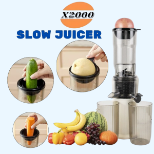 [12 MONTHS WARRANTY] New X2000 slow juicer 99% fresh fruit juice Multi-function blender with separator Fruit juicer