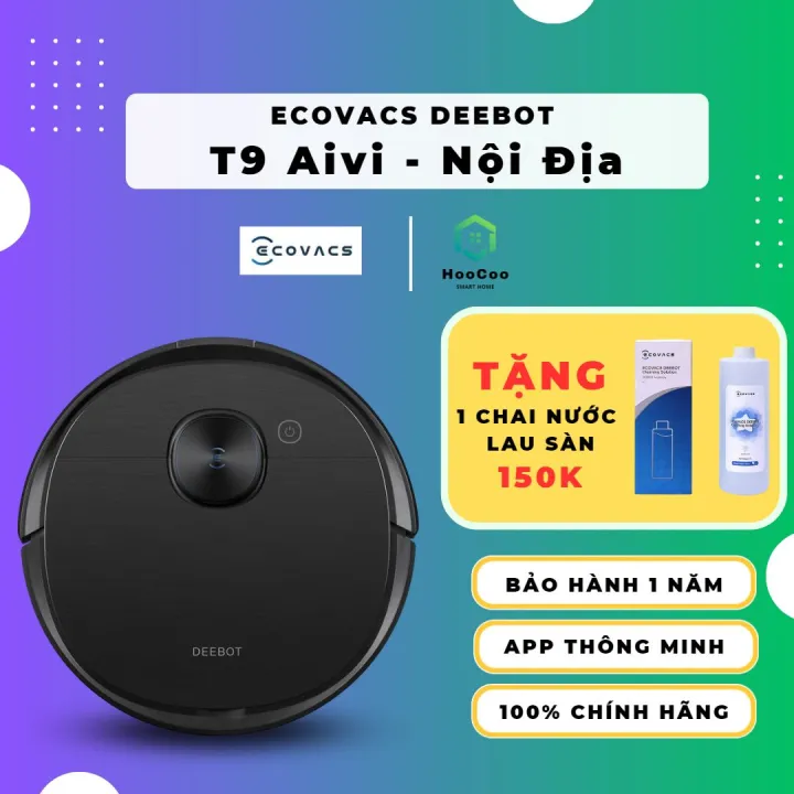 Robot hút bụi lau nhà Ecovacs Deebot T9 Aivi nội địa Nhập khẩu Chính ...