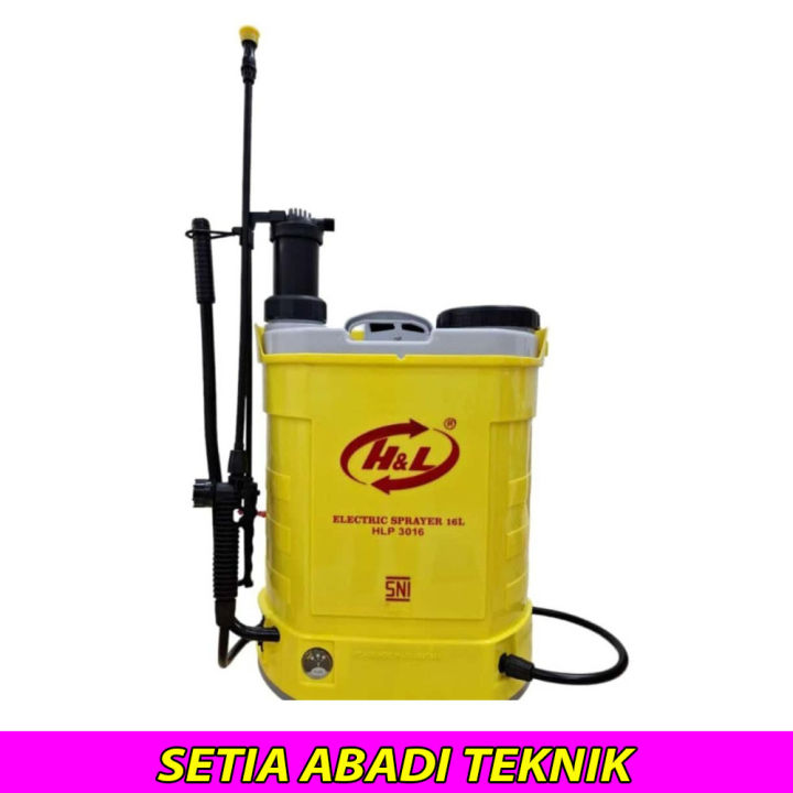 CUCI GUDANG H&L Electrik Sprayer 16 Liter Semprotan Hama Penyiram Tanaman Charger + Manual / Bisa Dicas Dan Pompa Manual