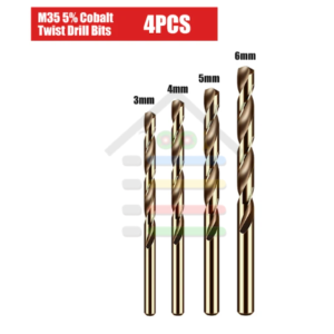 SET MATA BOR BESI BAJA TEMBAGA HSS M35 5% COBALT TWIST DRILL BIT