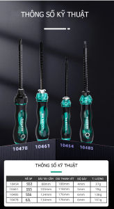Tuốc nơ vít tô vít Bộ tua vít 2 đầu (+ và -)Tuosen (3inch 5inch 6inch) - có từ tính có chốt chống đảo chiều