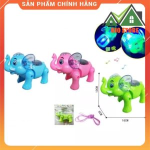 Đồ chơi con voi con heo chạy bằng pin có phát nhạc vui nhộn Riostore1688