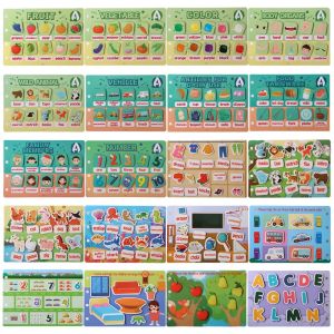20 Pcs Busy Book Buku Anak Kota Aktivitas Big Quite Buku Sobek dan Tempel Buku Saku Pencerahan Anak-Anak Busy Book Buku Aktivitas Velcro Anak Sticker Bongakar Pasang Buku Edukas