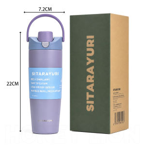 900ml 5-Layer Insulated Tumbler One Touch Pop Lid Dual Drink Straw Direct Sip Leakproof Safety Lock Lightweight 305g Travel Cup - HoneyLion