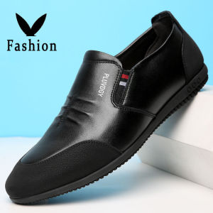 Free Shipping MenS Summer New Leather Shoes Genuine Leather Breathable Casual Style Korean Design Versatile Suitable For Driving Soft-Soled Loafers