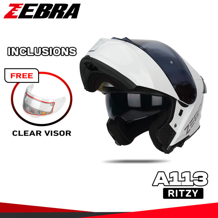 Zebra helmet visor store lock