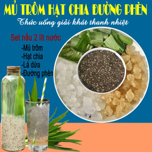Set mủ trôm hạt chia lá dứa đường phèn Lets Nuts túi 500g thức uống thanh nhiệt giải nóng ngày hè