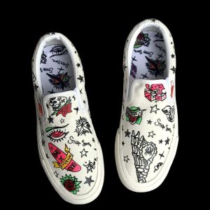 Sepatu XternalStepSure - Slip On X Colour Tatto Cyrano Offwhitee