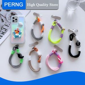 [PERNG] Tehe For IP 15 14 Pro Max Samsung Flip 4 Coloful Rope Chain Korean Mobile Phone Cute Knot Portable Anti-loss Hand Bracelet Chain