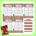SUDOKU 4x4 เกม ซูโดคุ ซูโดกุ ซูโดกุเด็ก เกมฝึกไหวพริบ แบบฝึกหัด Worksheet ป1 ป2 ป3 ป4 ป5. 