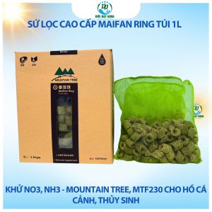 Sứ lọc cao cấp Maifan Ring TÚI 1L Khử NO3 NH3 - Mountain Tree MTF230 cho hồ cá CẢNH THỦY SINH