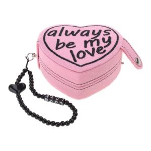 CAEDU Heart Shaped Jewelry Ring Storage Box Embroidered Retro Style Mini Jewelry Box Portable Pure Color Jewelry Holder Earrings