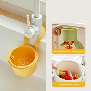 Push-type Multi-function Sink Hanging Basket Home Cleaning Tool Dry Wet Separation Without Dirty Hands