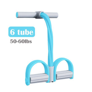 <𝙇𝒂𝙯𝑺𝙜𝑴𝙖𝒍𝙡>  6 Tube Pedal Rope Resistance Band Fitness Yoga Elastic Pull Rope