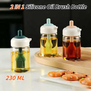 2 IN 1 Silicone Oil Brush Bottle For Grilling Baking Cake Kitchen Integrated Oil Brush Oil Bottle