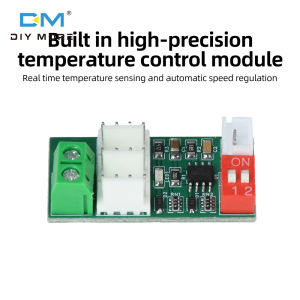 Diymore DC 12V/24V Three-Channel Four-Wire Fan Speed Controller with Temperature-Controlled Speed Regulation PWM Case Cooling and DIP Switch Temperature Co