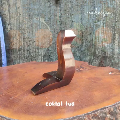 WOODENESIA Kaki Kambing Garengan Kayu Mahoni Bahan Bufet Almari Sofa Meja Kursi 15cm s/d 20cm