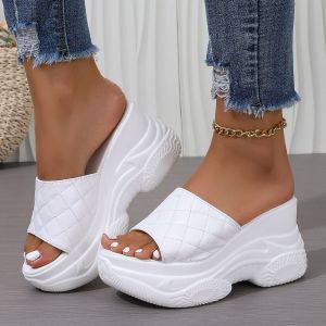 [Free Shipping] 2026 Summer New Thick-Soled Wedge Sandals Large Size Open-Toe Outdoor Wear WomenS Platform Sandals
