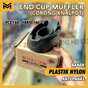 END MUFFLER CORONG KENALPOT HONDA VARIO 160 ABS CBS PCX 160 COVER CORONG KNALPOT VARIO 160 ABS CBS PCX 160 CORONG KNALPOT MOTOR QUALITY MOSCOW PLASTICK NYLON TEBAL TIDAK PANAS PLUG AND PLAY VARIO 160 PCX 160 END CUP MUFFLER