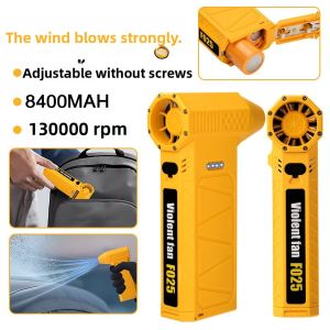 MUSASI 200000 RPM Turbo Jet Fan High Speed Adjustable Wind Speed Brushless Motor Blowe Portable Multi-Function Blower Vacuum Cleaner