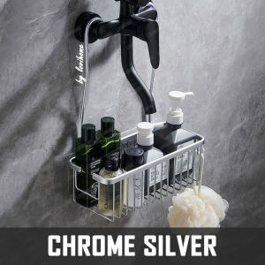 SG Bathroom Hanging Basket No Drill Aluminium Shower Rack Shampoo Storage Holder Rustproof Shelf Bath Organizers