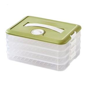 1/2/3/4 Layers Dumpling Boxes Storage Tray Container Box for Refrigerator and Kitchen Froze Dumplings Storage Cases