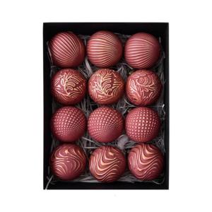 12Pcs Shimmering Christmas Baubles 8cm Shatterproof Christmas Ball Hangings Ornament For Tree Wreath Holiday Decoration