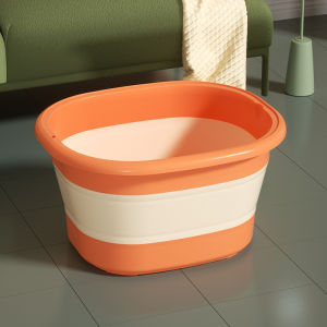 SXH Xô Ngâm Chân Gấp Gọn Có Nắp Đậy Bồn Rửa Chân Bê Bồn Ngâm Chân Gia Dụng Chậu Ngâm Chân Trẻ Em Xô Gấp Gọn Tiện Dụng