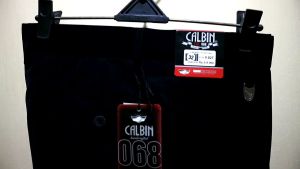 Celana Calbin cowok panjang slimfit formal kain warna hitam untuk kerja kantor nikah santri dan Acara resmi