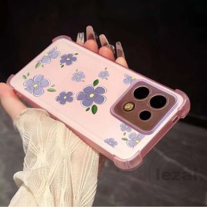 Case OPPO A6 Pro A6Pro A5 A5X A5 Pro A38 A18 A3 Pro A17 A17k A78 A98 A57 Case Clear Shock Proof Matte Flower Soft TPU Back Cover