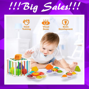 Ready Stock Shape Sorting Baby Montessori Learning Educational Toys Children Shape And Color Cognitive Grasping